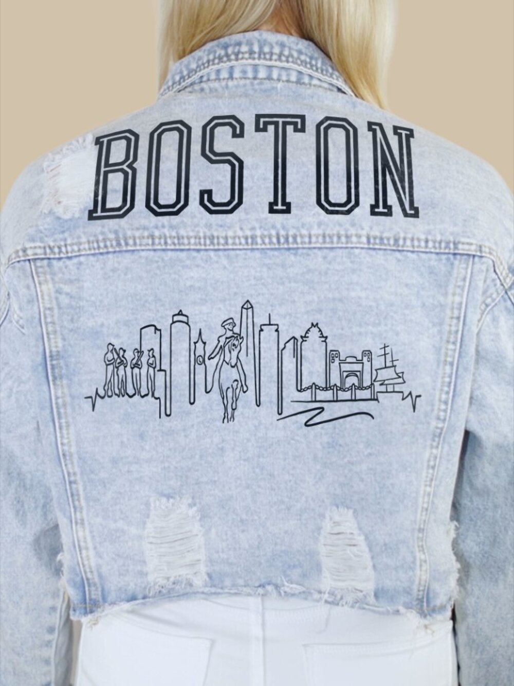 Boston Skyline Denim Jacket